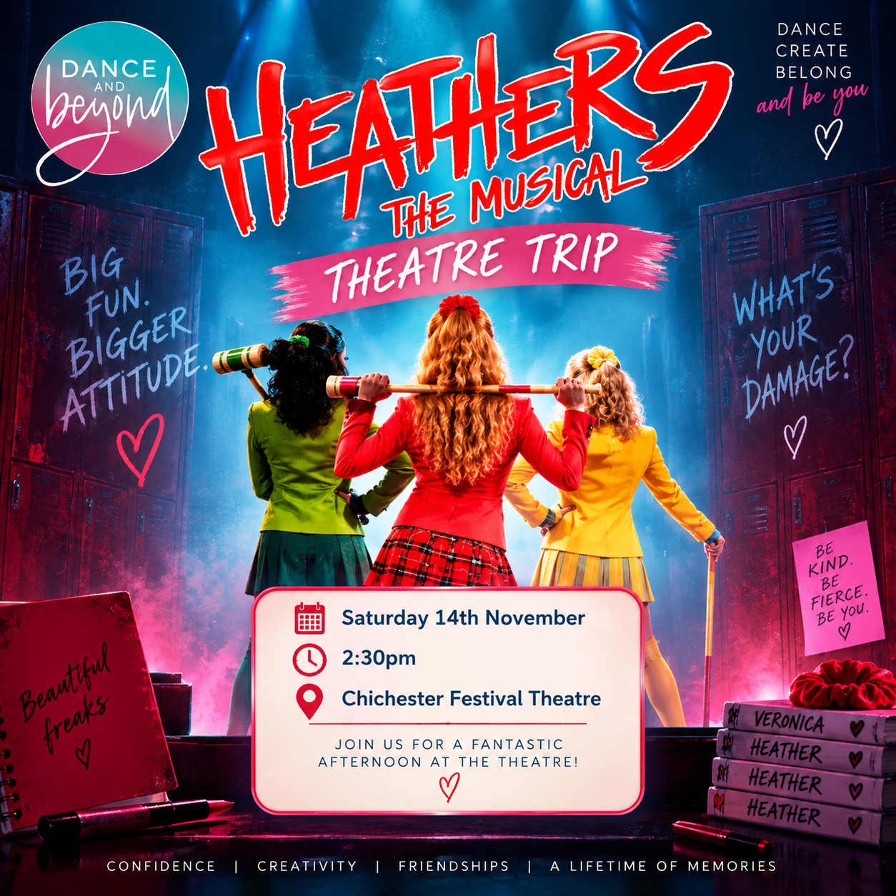 Heathers Theatre Trip- Saturday 14th November 2:30pm